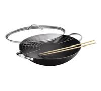Kuhn Rikon "Jampur" Wok Pan, Cast Iron, Black, 36 cm