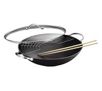 Kuhn Rikon "Jampur" Wok Pan, Cast Iron, Black, 36 cm