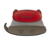 Kuhn Rikon Kinderkitchen Cat Knife for Children, Red and Grey, 5 x 3 inches