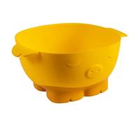Kuhn Rikon Kinderkitchen Kids Mixing Bowl, Pig, 9.8" x 9.1" x 4.3", Yellow | Child-Friendly Kitchen Tools for Real Cooking