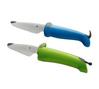 Kuhn Rikon Kinderkitchen Knife Set (2 x Child Safe Knives). Kids Cutlery Set. Childrens Knives. Safety Knives for Children. Kids Knives for Cooking - 3 Year Kuhn Rikon Kitchen Accessories Guarantee