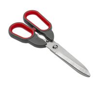 Kuhn Rikon Self-Sharpening Universal Shears with Herb Stripper and Lid Opener. Stainless Steel Scissors for Left and Right-Handed Users. Great for Cutting Cardboard and Thick Plastic Packaging
