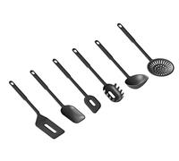 Kuhn Rikon Küchenhelfer STK Swiss Kitchen Utensil Set 6 Pieces, Plastic, Black