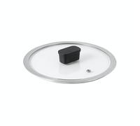 Kuhn Rikon Locarno 22cm Glass Lid With Steam Vent and Stay-Cool Knob for Saucepans and Casseroles. Suitable for Induction Hobs and Oven Safe to 180°C. Dishwasher Safe. Made in Rikon, Switzerland