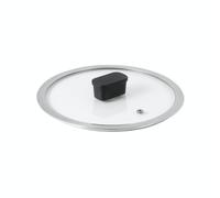 Kuhn Rikon Locarno 20cm Glass Lid With Steam Vent and Stay-Cool Knob for Saucepans and Casseroles. Suitable for Induction Hobs and Oven Safe to 180°C. Dishwasher Safe. Made in Rikon, Switzerland