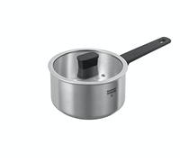 Kuhn Rikon Locarno Saucepan, 18cm/2L Oven Safe Stainless Steel Pan. Dishwasher Safe Cooking Pot with Glass Pan Lid. Saucepans for Induction Hobs - Lifetime Kuhn Rikon Cookware Guarantee