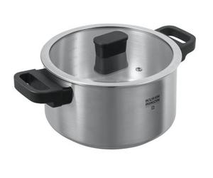 Kuhn Rikon Locarno Swiss Made Brushed Stainless Steel Induction Safe Casserole Pot, 18Cm/2L