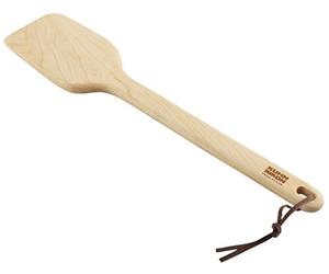Kuhn Rikon Maple Wood Angle Paddle with Square Edges and Leather Tie, 30 cm