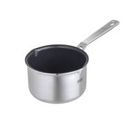 Kuhn Rikon Milk Pan/Sauce Pan 1.4L/14cm 5-Ply Nonstick Stainless Steel & Aluminium Pan, Oven & Dishwasher Safe Multi-Ply Pan with Two Pouring Spouts, Milk Pot for Induction Hobs - Culinary Fiveply