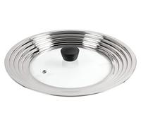 Kuhn Rikon, Multi-Purpose Glass and Stainless Steel lid That fits Any Pot or pan with a Diameter of 24 to 30 cm, has a viewer to View The Food, The knob Always Stays Cold