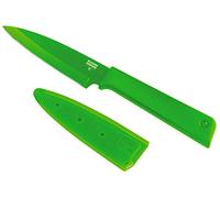 Kuhn Rikon 26602 Colori+ Non-Stick Straight Paring Knife with Safety Sheath, 19 cm, Green
