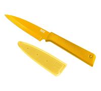 Kuhn Rikon Colori+ Non-Stick Straight Paring Knife with Safety Sheath, 19 cm, Yellow