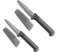 Kuhn Rikon Paring Knife Set, 2-Piece Straight & Serrated Kitchen Knives for Peeling, Slicing & Dicing Fruits & Vegetables, Safety Rounded Tip, Soft-Grip Handle & Blade Sheaths - SecureGrip