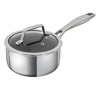 Kuhn Rikon Peak Oven-Safe Non-Stick Induction Saucepan with Glass Lid, Stainless Steel, Silver