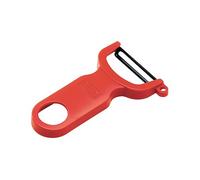 Kuhn Rikon Potato Peeler with Steel Blade. Vegetable & Apple Peeler - Super Light Speed, 3-Year Guarantee, Red