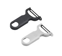 Kuhn Rikon Potato & Vegetable Peeler Set, Steel Blades, Grey & White, 2 Pcs