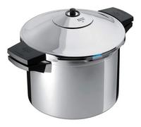Kuhn Rikon Pressure Cooker Duromatic Inox 8L/24cm Food Steamer with Side Grips. Multi Cooker Hotpot with Auto Lock Lid. Stainless Steel Pot. Instant Cook Pot - 10 Year Kuhn Rikon Cookware Guarantee
