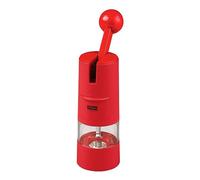 Kuhn Rikon Ratchet Spice Grinder, Ceramic Mill for Salt and Pepper, Red