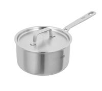 Kuhn Rikon Saucepan 3.4L/20cm 5-Ply Stainless Steel & Aluminium Pan, Oven & Dishwasher Safe Multi-Ply Cooking Pot with Stainless Steel Lid, Saucepans for Induction Hobs - Culinary Fiveply