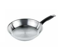 Kuhn Rikon Silver Star Uncoated Stainless Steel Induction Safe Frying Pan with Waffle Base, 28cm Kuhn Rikon Silver