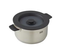 Kuhn Rikon Smart & Compact Space-Saving Stackable Induction Safe Casserole Pot, 16cm/1.5L in Silver Kuhn Rikon Silver