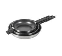 Kuhn Rikon Smart & Compact Stainless Steel Non-Stick Induction Frying Pan, Set Of 3, 20, 24 And 28Cm