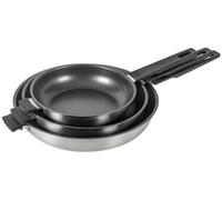 Smart & Compact Stainless Steel Non-Stick Induction Frying Pan, Set of 3, 20, 24 and 28cm Kuhn Rikon Silver One Size