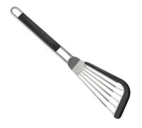 Kuhn Rikon SoftEdge Slice Turner Spatula for Fish and Eggs, Stainless Steel Turner with Silicone Edge for Non-Stick Cookware, Heat Resistant to 220°C, Hygienic Hanging Handle - Essential