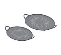 Kuhn Rikon - Splatter Guard Silicone 2pc Set Ø 26 & 30cm Grey
