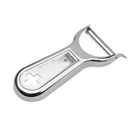 Kuhn Rikon Stainless Steel Y Peeler, Ergonomic Vegetable Potato Peeler | Swiss Made, 18/10 Stainless Steel, Built-In Potato Eye Remover, Left and Right Handed Use, Ergonomic Design, Dishwasher Safe