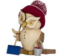 Kuhnert figurine owl 15cm snow sweeper genuine Erzgebirge