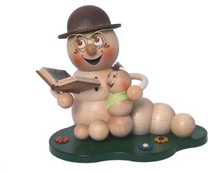 Kuhnert / Grandpa worm Rudi with grandson / Smoking man / Christmas