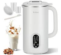 Kuhuz Nut Milk Maker,32oz Automatic Soy Milk Machine For Homemade Almond,Oat,Coconut Plant Based & Non-Dairy Beverages,12H Time Delay,Auto-Clean,Keep Warm,White