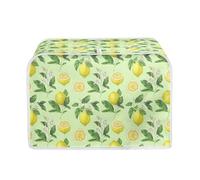 Kuiaobaty 2 Slice Toaster Cover, Lemon Pattern Bread Maker Cover Dustproof Caps for Two Slice Toaster Green Kitchen Appliance,M