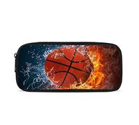 Kuiaobaty 3D Basketball Printed Boy Pencil Pouch Fire Basketball Teenager Pencil Case Stationary Storage Bag for Office