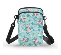 Kuiaobaty Airplane Print Small Crossbody Bag for Women Phone Purse, Island Trip Palm Printed Small Sing Bag with Adjustable Shoulder Strap