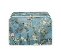 Kuiaobaty Almond Blossoms Cover for Toaster 2/4 Slice, Van Gogh Art Washable Bakeware Protector, Anti Fingerprint Protection
