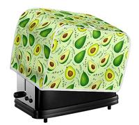 Kuiaobaty Avocado Print Toaster Cover 2 Slice with Hook, Fruits Pattern Bread Maker Cover Small Appliance Toaster Dust Cover, Green