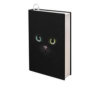 Kuiaobaty Black Cat Print Book Cover Dust Proof Stretchable Book Covers Sleeve, Kitty Textbook Cover School Book Protector