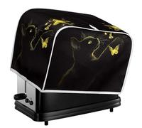 Kuiaobaty Black Cat Print Toaster Appliance Dust-proof Cover, Novelty Cat Butterfly Small Bread Maker Oven Cover, Dust and Greasy Protection
