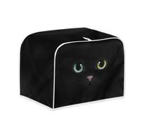 Kuiaobaty Black Cat Print Toaster Cover for 2 Slice Toaster, Animal Pattern Small Kitchen Bread Machine Cover Dust Proof,S
