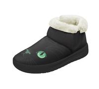 Kuiaobaty Black Cat Womens Platform Boots Slippers, Cat Face Print Soft Warm Bootie Slippers Indoor House Shoes with Anti Slip Soles Non-slip, Size 3.5
