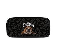 Kuiaobaty Bulldog Paws Kids Pencil Case for School Office Kids Puppy Dogs Animal Pencil Pouch Teenager Students Zipper Pencil Bag