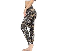 Kuiaobaty Butterfly Spiral Floral Print Yoga Trousers for Women Retro Butterflies UK Casual Trend Slim Pants Fashion Fitness Leggings - XL