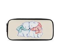 Kuiaobaty Cartoon Bears Pencil Case for Girl Zip up Big Capacity School Supplies Storage Bag Kids Cute Bear Animal Children Pencil Pouch