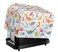 Kuiaobaty Cartoon Dinosaurs Two Slice Toaster Cover Size 11.5x8x8Inches, Cute Dino Bread Toaster Oven Cloth Cover, Small Dustproof Case