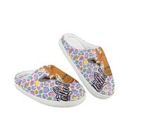 Kuiaobaty Cartoon Giraffe Slippers for Girls Color Leopard Print Soft House Shoes, Novelty Animal Warm Cozy Slippers Anti-Slip for Indoor & Outdoor