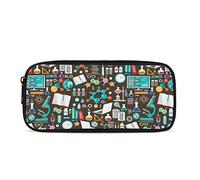 Kuiaobaty Chemistry Pattern Kids Pencil Case School Home Stationary Storage Bag Large Capacity Pencil Bag for Kids Children Gift for Science Loves