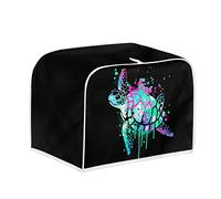 Kuiaobaty Color Pastel Turtle Print Toaster Dust Cover for 2 Slice, Dust Protection,Stain Resistant Kitchen Bread Toaster Machine Cover