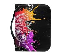Kuiaobaty Color Splatter Butterfly Book Cover Soft Leather, Novelty Butterfly Novel Book Carry Case with Inside Slots for Phone,Pen